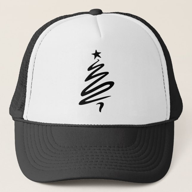 Casquette Étoile de Noël Stylisée Trois Arbre (Devant)