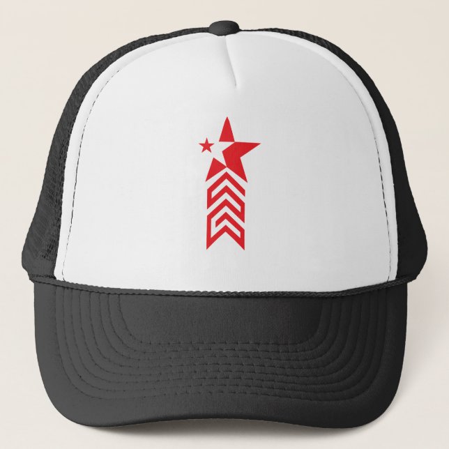 Casquette Étoile rouge avec flèches chevron (Devant)