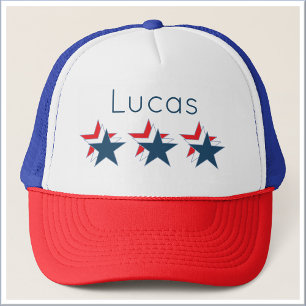 Casquette Étoiles rouges blanches et bleues