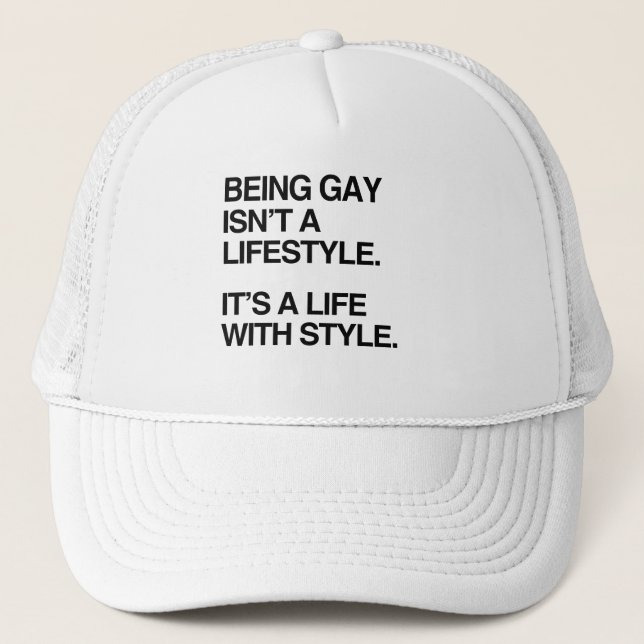 CASQUETTE ÊTRE GAY N'EST PAS UN MODE DE VIE (Devant)