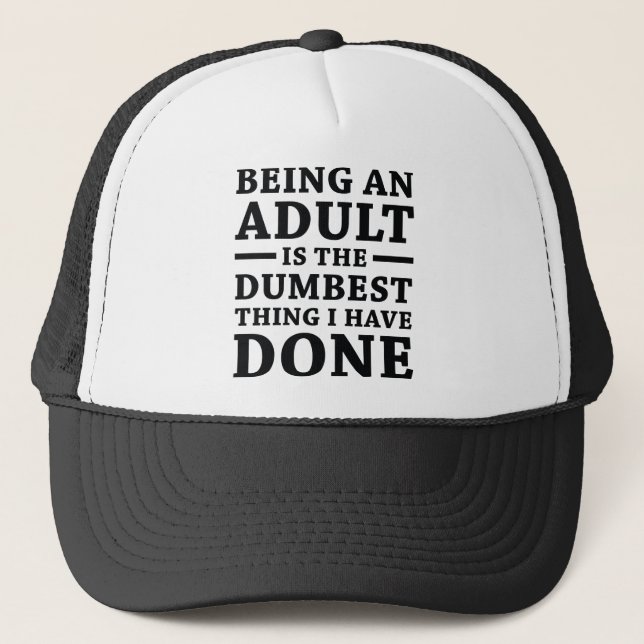 Casquette Être un adulte (Devant)
