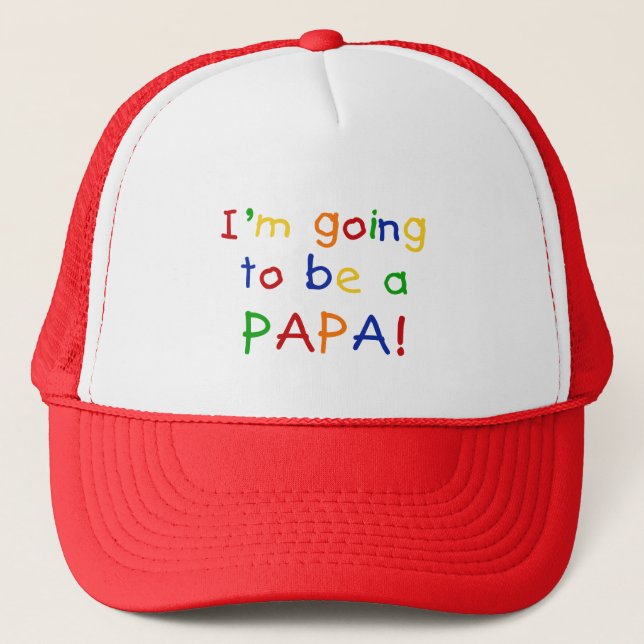 Casquette Être un Papa - Couleurs primaires (Devant)