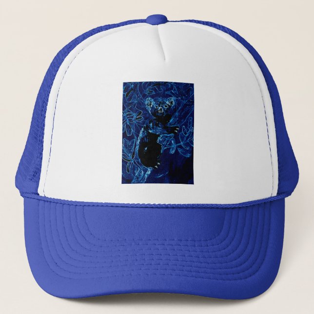 Casquette Étreinte bleue d'arbre de koala (Devant)