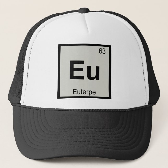 Casquette Eu - symbole de Tableau périodique de chimie de (Devant)