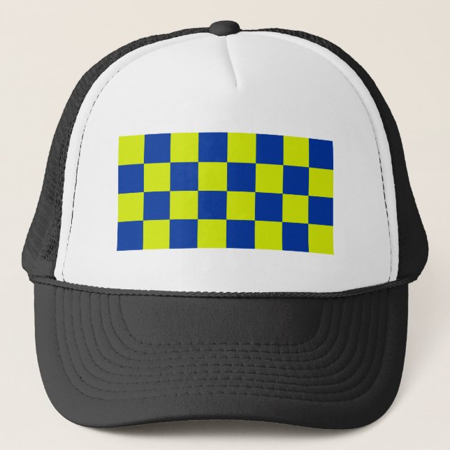 Casquette europe police couleurs carré de sécurité jouée pat (Devant)