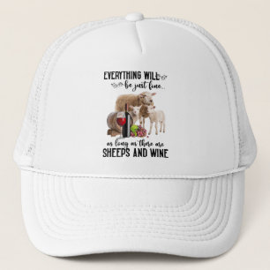 Casquette Everything Will Be Just Fine Sheeps And Wine Lover