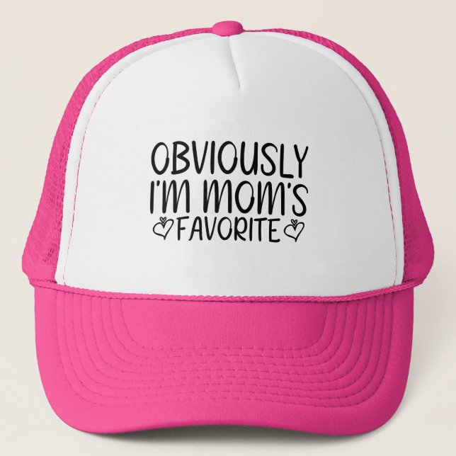 Casquette Évidemment, je suis le préféré de maman (Devant)