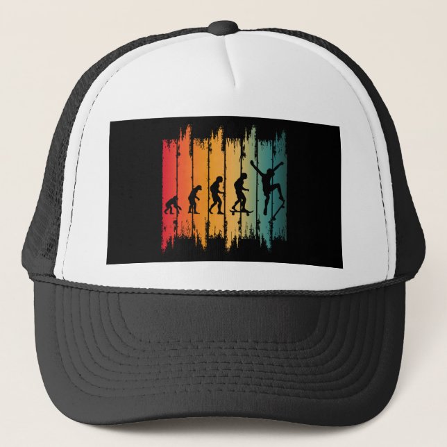 Casquette Évolution du skateur de skateboard (Devant)