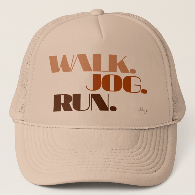 Casquette EXÉCUTION Brown DE JOG WALK (police CHUNKY) (Devant)
