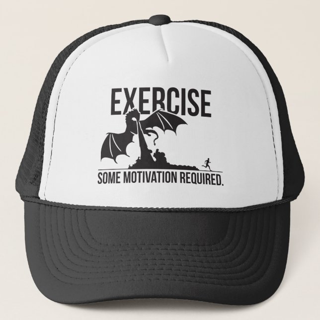Casquette Exercice, Motivation Requise, Dragon - Drôle (Devant)