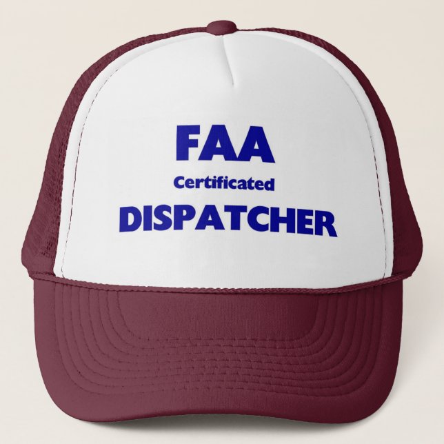 Casquette Expéditeur diplômée par FAA (Devant)