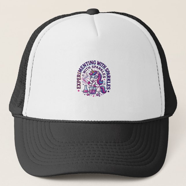 Casquette Expérience de licorne avec publicité coupée en sci (Devant)