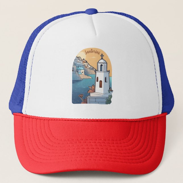 Casquette Exploration de Santorin, Grèce (Devant)