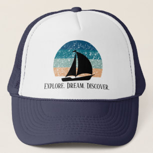 Casquette Explorez. Rêvez. Découvrez. Chapeau de camion de v