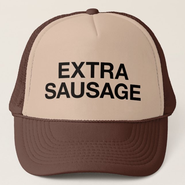 Casquette EXTRA SAUSAGE slogan amusant camionneur chapeau (Devant)
