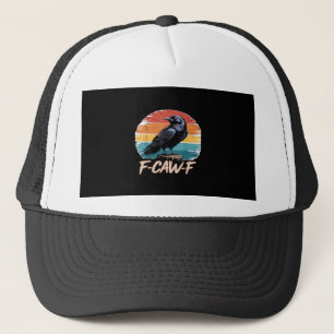 Casquette F-Caw-F Corbeau Humour Drôle Gothique Rétro Classi