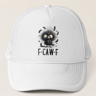 Casquette F-Caw-F Corbeau Noir Oiseau Noir Corbeau Drôle F-C