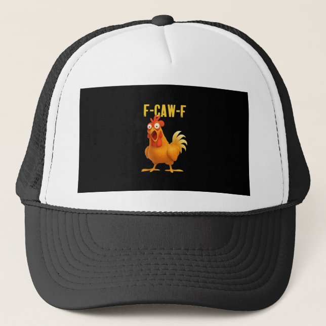 Casquette F Caw F Funny Chicken Meme Trendy Modern Style (Devant)