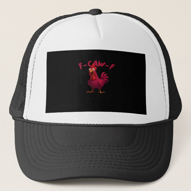 Casquette F Caw F Humour de poulet drôle Créatif Style décon (Devant)