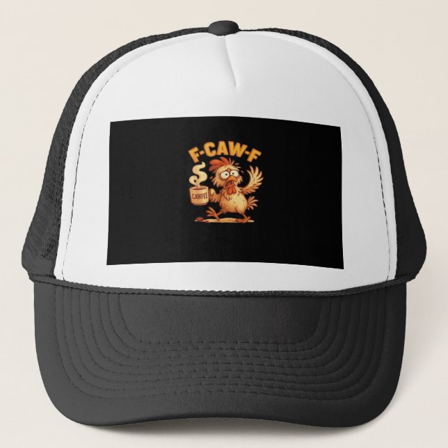 Casquette F-Caw-F Poulet Drôle Classique Graphique Rétro (Devant)