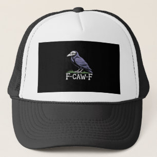 Casquette F-Caw-F Texte d'os Crâne Corbeau - Humour Gothique