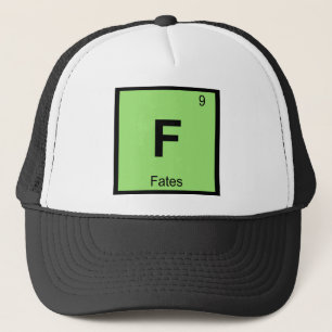 Casquette F - Destins Symbole du tableau périodique de la ch