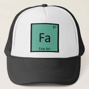 Casquette Fa - Symbole du tableau périodique de la chimie de