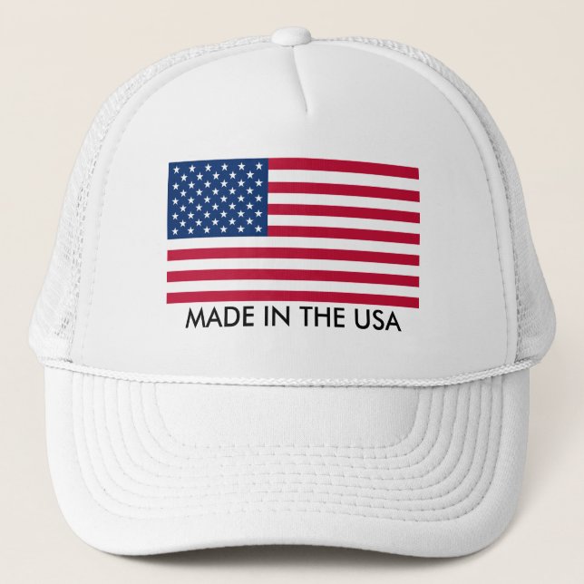 Casquette Fabriqué aux États-Unis avec un drapeau (Devant)