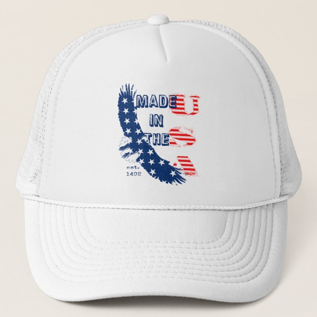 Casquette FABRIQUÉ AUX USA est. 1492 (Devant)
