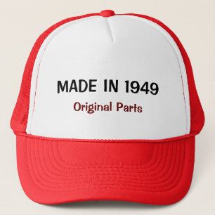 Casquette Fabriqué en 1949, Pièces originales, conception de