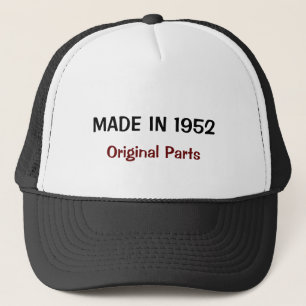Casquette Fabriqué en 1952, Pièces d'Origine