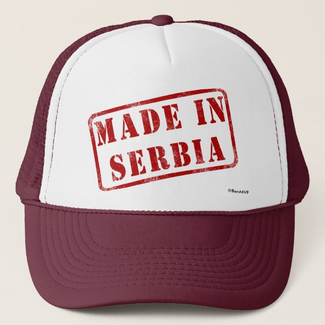 Casquette Fabriqué en Serbie (Devant)