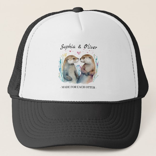 Casquette Fabriqué pour chaque Otter Love Valentine's Day (Devant)