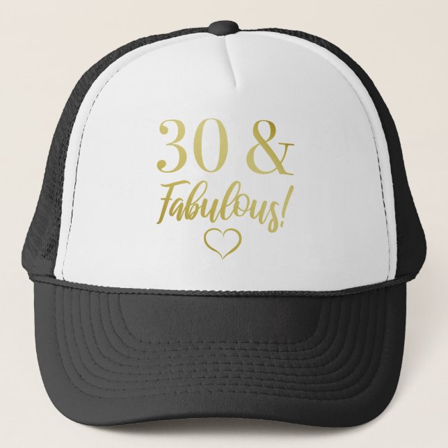 Casquette Fabuleux 30e anniversaire (or) (Devant)