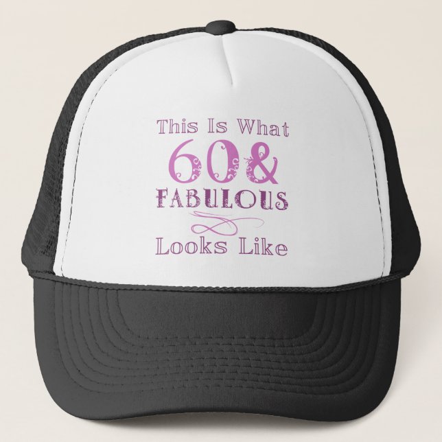 Casquette Fabuleux 60e anniversaire pour elle (Devant)