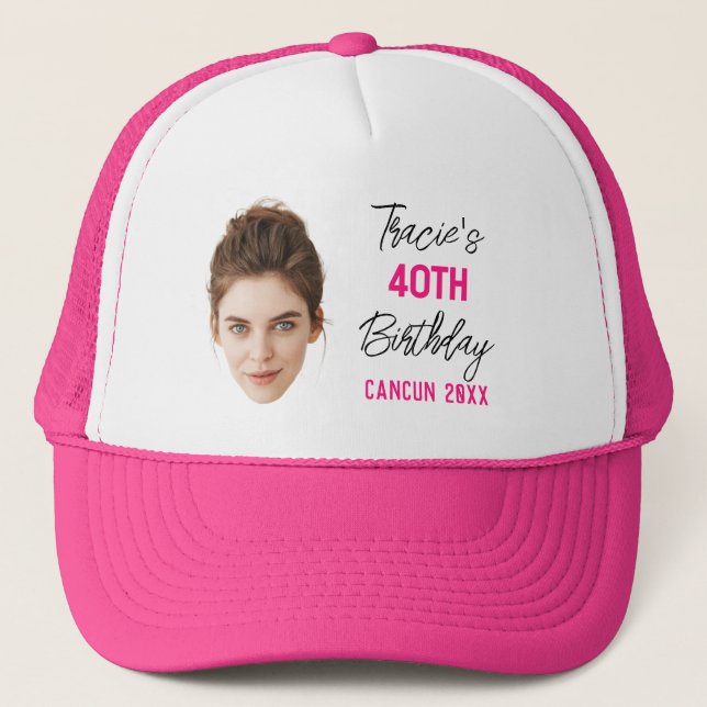 Casquette Face personnalisée 30e 40e 50e 60e 70 Anniversaire (Devant)