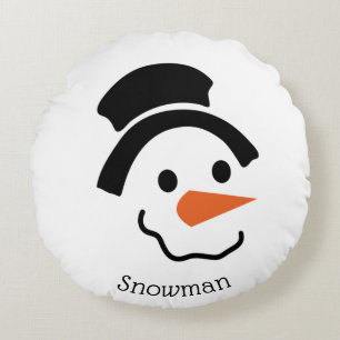 Casquette face Snowman Coussin rond