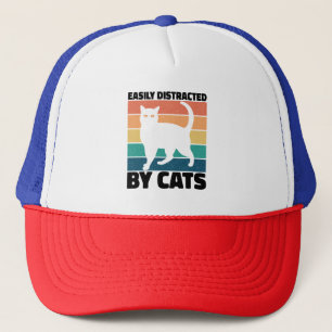 Casquette Facilement Distrait Par Chats kitty kawaii Funny C