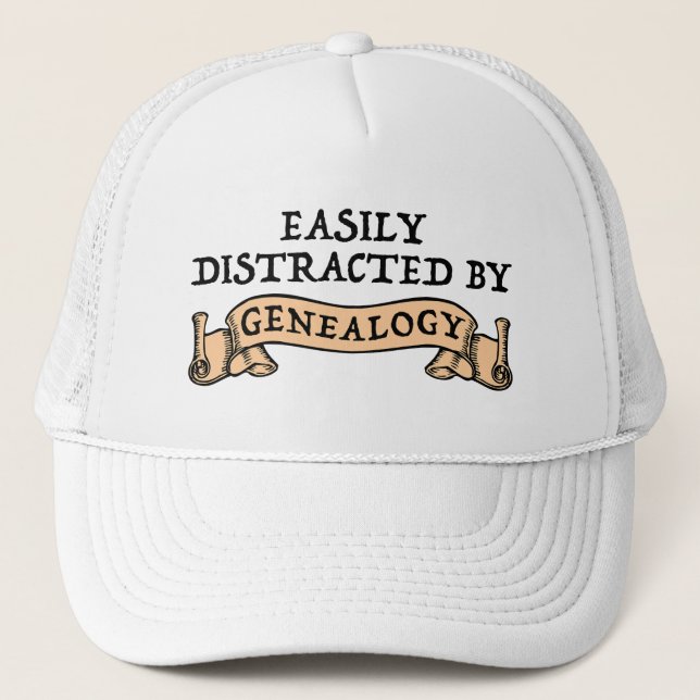 Casquette Facilement Distrait Par La Généalogie (Devant)