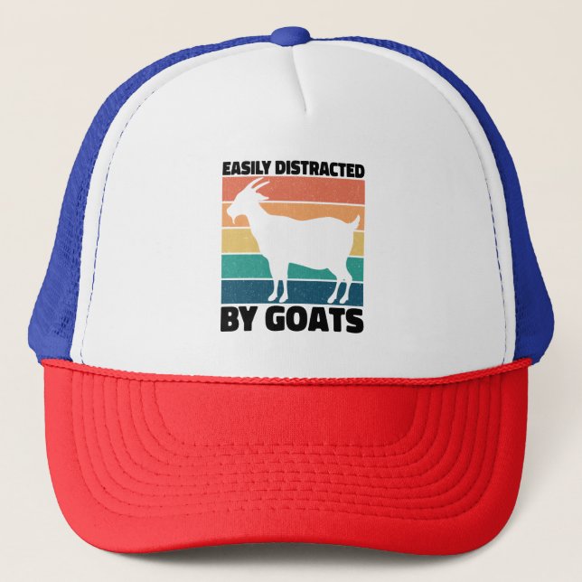 Casquette Facilement Distrait Par Les Amateurs De Chèvres Ka (Devant)