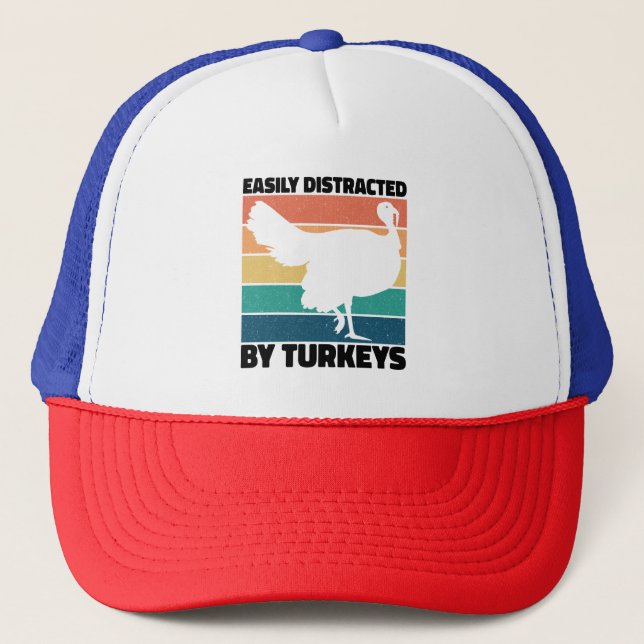 Casquette Facilement Distrait Par Les Dindons Chasse Amateur (Devant)