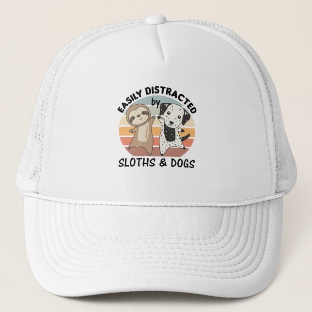 Casquette Facilement Distrait Par Les Fentes Et Les Chiens (Devant)