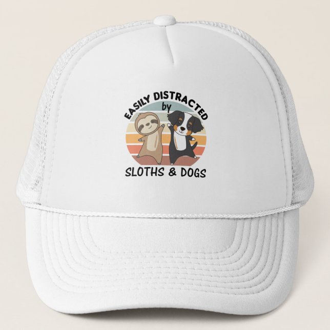 Casquette Facilement Distrait Par Les Fentes Et Les Chiens (Devant)