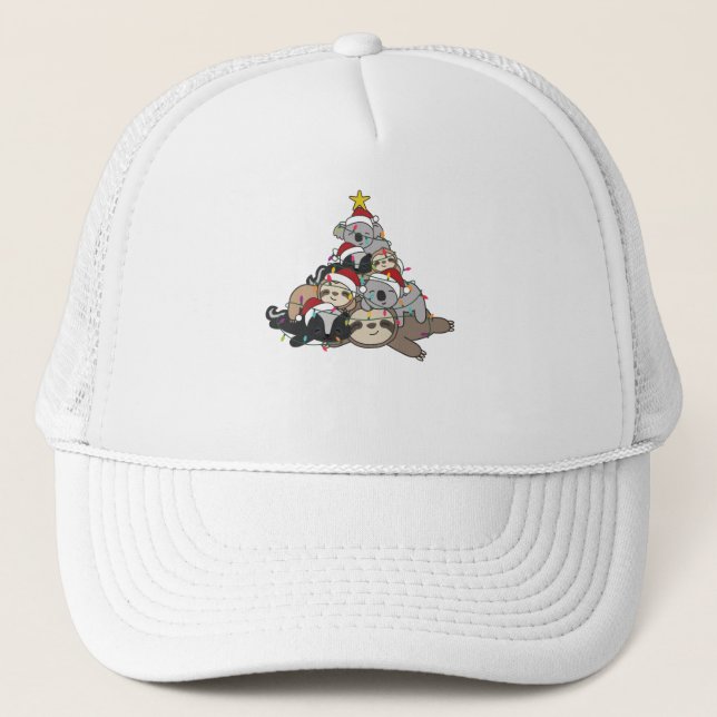Casquette Faille Koala Skunk Christmas Tree (Devant)