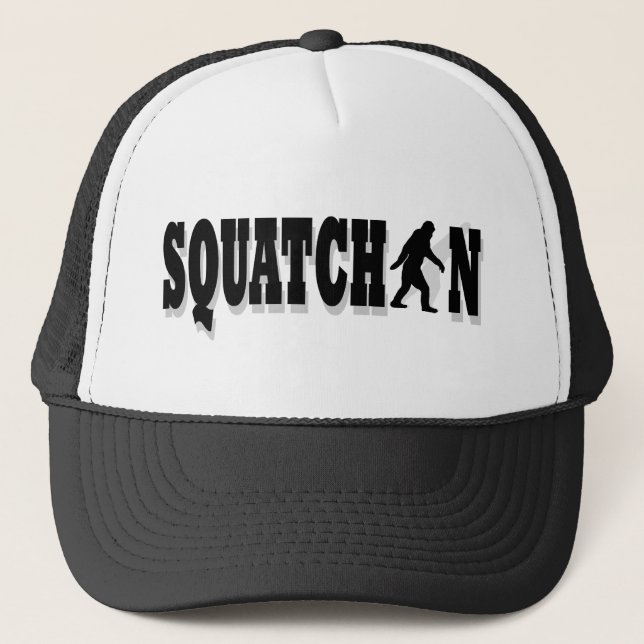 Casquette Faire du Squatchin, texte noir (Devant)