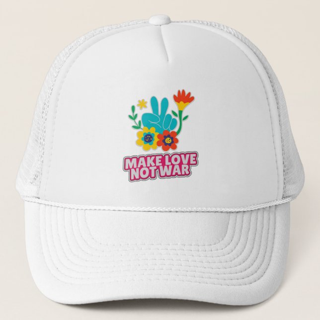 Casquette Faire l'amour pas la guerre (Devant)