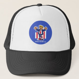 Casquette FAIRE le chapeau de camion TRUMP, blanc et noir