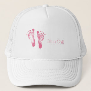 Casquette Faire-part de naissance d'empreintes de petite fil