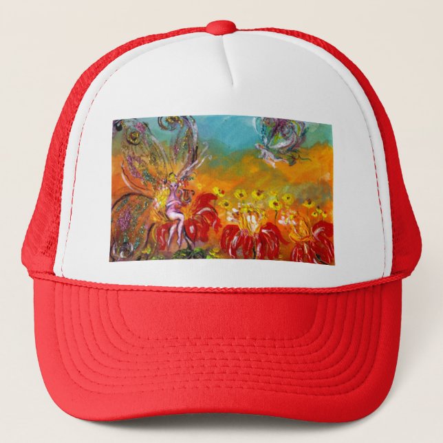 CASQUETTE FAIRY DES FLEURS ROUGES (Devant)