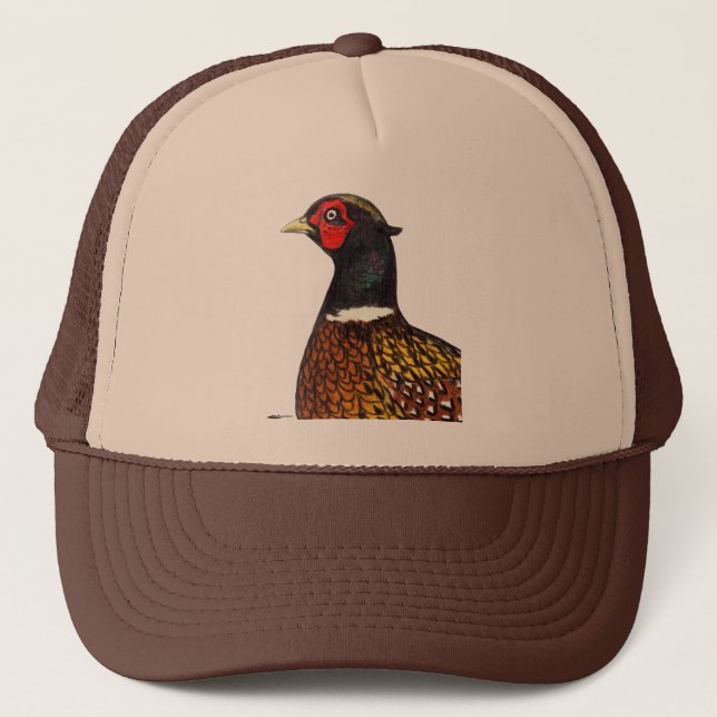 Casquette Faisan :  Tête de Ringneck (Devant)
